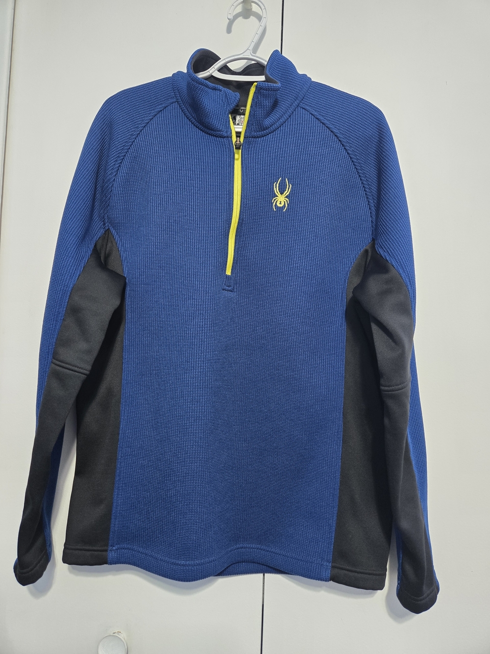 Spyder Large Blue 1/4 Zip Pullover Fleece Athletic Ski Base Layer